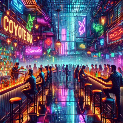 Бар «Койот» в стиле киберпанк: Погружение в мир будущего